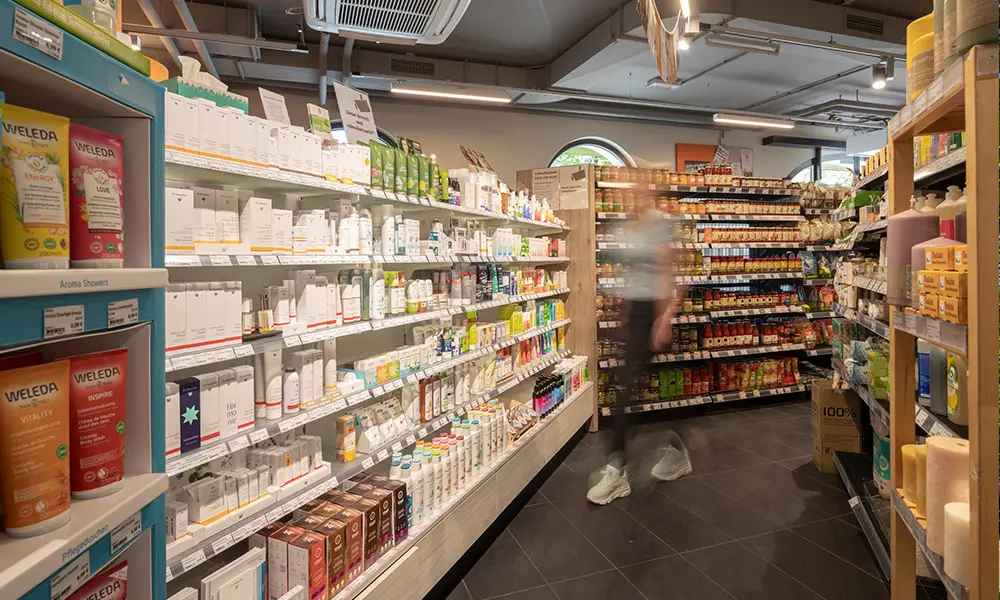 Naturkosmetikabteilung